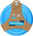 Obojok PitchDog 24 cm hračka, modrý lietajúci disk