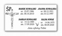 Náhrobná doska 50x25 3mm NA ZLEPENIE PÁSKOM