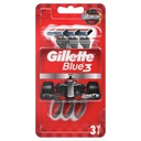 Gillette Blue3 Jednorazový holiaci strojček pre mužov, 3 kusy