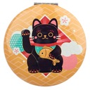 Skladacie zrkadlo Lucky Cat Maneki Neko čierne