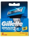 Náboje Gillette pre holiace strojčeky Mach3 TURBO, 4 ks