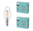 6x E14 PHILIPS LED žiarovka 4W = 40W FILAMENT RETRO