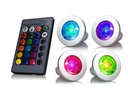 SET 4x DEKORATÍVNE RGB GU10 LED OSVETLENIE + DIAĽKOVÉ OVLÁDANIE