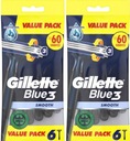 Holiace strojčeky Gillette Blue 3 Smooth 12 ks