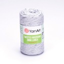 Šnúrka YarnArt TWISTED MACRAME LUREX 3mm 756šedá