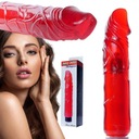 RED NATURAL PENIS VIBRATOR 22 cm priemer. 4 cm