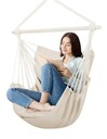 Závesné kreslo Brazílske vankúše na kreslo Swing Hammock Závesné kreslo Béžová