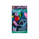 Trojuholníkové ceruzky Jumbo Disney Core Stitch, 12 farieb