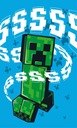 MINECRAFT UTERÁK DO ŠKÔLKY 30X50 CREEPER BLUE DETSKÝ