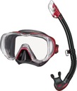 TUSA Tri-Quest Snorkel Mask Set, čierna silikónovo-ružová