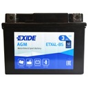 EXIDE ETX4L-BS / YTX4L-BS 12V 3Ah 50A AGM P+