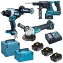 Kombinovaná sada 18V DHR243 DGA506 DDF486, Makita DLX3157TJ 3x5,0Ah Li-Ion MAKP