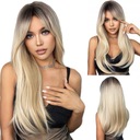 Dámske vlasové parochne Ombre Blonde 60cm Natural 60cm + Čiapka zdarma