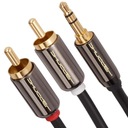 Kábel 3,5 mm stereo jack kábel 2RCA cinch 1m Shudder Jack Cinch Czincz