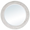 Okrúhle zrkadlo v štylizovanom ráme do obývačky
