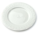 ELEGANTNÝ JEDÁLNY TANIER 26 cm BIELE PORCELÁNOVÁ ČIPKA KOLEKCIA