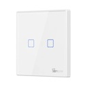 Sonoff T2EU2C-RF Dual Channel Touch Light Switch Wi-Fi diaľkové ovládanie 433MHz