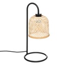 Bambusová STOLNÁ LAMPA, pletená BOHO, 16 cm