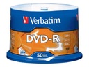 DISK DVD-R VERBATIM 4,7GB 16x 50ks Cievka