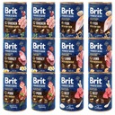 BRIT BY NATURE Mokré krmivo pre psov, mix príchutí, 12 x 400 g