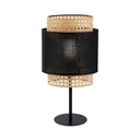 Stolná lampa TK Lighting BOHO E27 - čierna/ratan