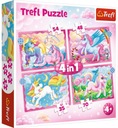 Puzzle 4v1 Jednorožci a mágia TREFL