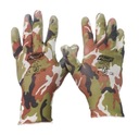 Pracovné rukavice veľkosť 9 - L polyester CAMO - 12 párov