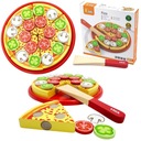 Drevená pizza na krájanie s doplnkami Viga Toys