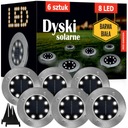 SOLÁRNE ZÁHRADNÉ LAMPY LED ZEMNÉ LAMPY DISK 6x