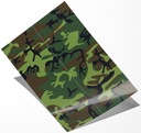 WAFLOVÝ PAPIER OŁATE BRZEGI 3x10cm VOJAK VOJENSKÝ KAMUFLER CAMO 88cm