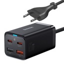 Baseus GaN3 Pro 65W sieťová nabíjačka 2xUSB-C + 2xUSB PD QC 4.0 AFC + kábel