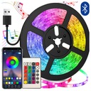 RGB 5050 LED PÁS 5m USB lampy pásové osvetlenie LED DIAĽKOVÉ OVLÁDANIE + APLIKÁCIA