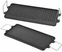 OBOJSTRANNÝ LIATOVÝ tanier GRILL 52 x 25 cm Grilovacia panvica na táborák