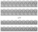 Vodné nálepky ČIERNA ČIPKA - 679