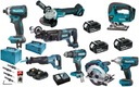 MAKITA COMBO SADA 8 NÁRADÍ 18V 5xAKUMULÁTOR