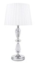 Moderná strieborná biela krištáľová lampa