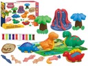 Sada dinosaurov Playdough rôznych farieb foriem