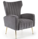 Glamour VARIO Lounge Kreslo Grey Velour Gold