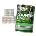 JOHN DOG PUPPY COUNTRY LINE 6x400g MOKRÉ KRMIVO PRE ŠTEŇANÁ MIX 3 PRÍCHUTÍ