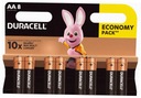 8x alkalická batéria Duracell Duralock LR6 AA