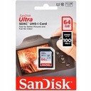 Pamäťová karta Sandisk ULTRA SDHC 64GB 100 MB/s