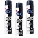 NIVEA MEN Black White Antiperspirant sprej pre mužov do podpazušia 72H 200ml x3