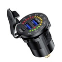 NABÍJAČKA DO AUTO USB QC 12V 24V VSTAVANÝ LED VOLTMETER