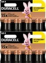 Základné alkalické batérie Duracell AA / LR6 8 ks x2