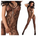 Bodystocking so vzorom LivCo Corsetti Eden Black S-L