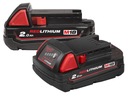 MILWAUKEE 4932430062 Batéria M18 B2 ČERVENÁ Li-Ion 2,0 Ah