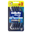 Gillette /978/ Blue 3 komfortné holiace strojčeky 6+2 ks