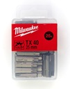 MILWAUKEE PROFESSIONAL BIT TX40 25MM 25 KS