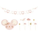 SET BABYSHOWER BANNER TOPPERS RUŽOVÁ 9ks