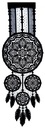 Jacquard Panel Black Dream Catcher B